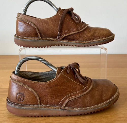 Red dead brown leather lace - red,