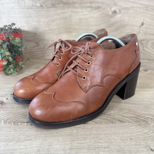 Red dead brown leather - red, lace